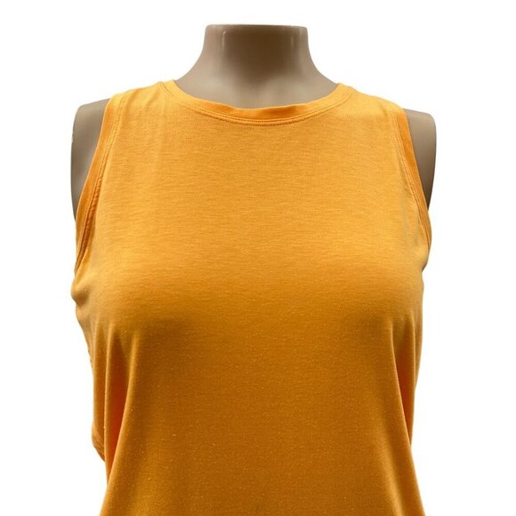 Athleta Sleeveless Tank Top Workout Gym Muscle Tee Stretch Orange Womens XS - Picture 10 of 10